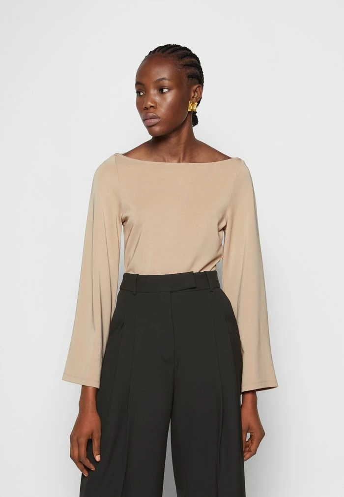 MELAVA - Long sleeved top - sesame Cheap ๐คฉ By Malene Birger MELAVA - Long Sleeved Top - Sesame ๐ -By Malene Birger shop 3fb898ebf4b146f6aba989950c765401