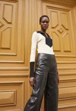 Promo 😉 By Malene Birger MILORIS - Leather Trousers - Black 😀 -By Malene Birger shop 488488d6e89d4085aeb904f22ac5e62c