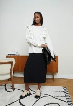 Discount 👍 By Malene Birger VAYLIA - A-line 👗 Skirt - Black 😉