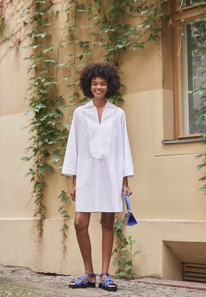 EDANIMA - Day dress - pure white Cheapest 🌟 By Malene Birger EDANIMA - Day 👗 Dress - Pure White ✔️ -By Malene Birger shop 93a1428dba614474bfa5d73098dcd8fa