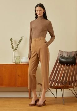 Budget โค๏ธ By Malene Birger NILAH - Long Sleeved Top - Clay ๐